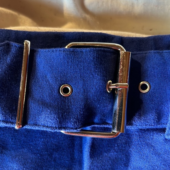 Blue Belted Mini Skirt - Picture 4 of 6